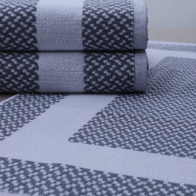 Bath mat grey|white